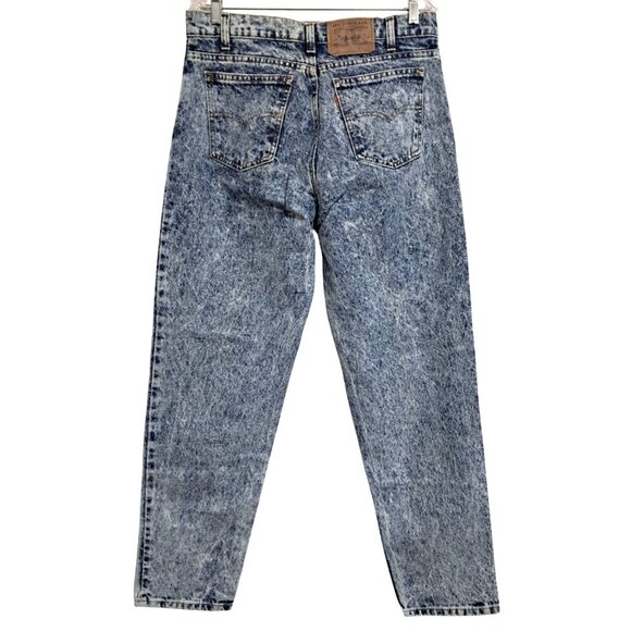 Vintage Levis 550 Acid Wash Relaxed Fit Jeans 35x30 USA Made 80s Icon - Picture 2 of 11